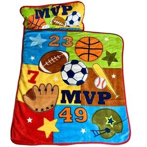 MVP Sports Kids Sleeping Bag and Blanket Set Most Valuable Player Back to School